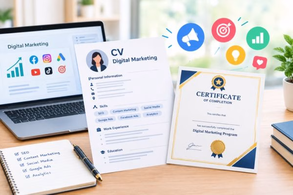 Nâng cao chất lượng CV Digital Marketing với chứng nhận hoàn thành​