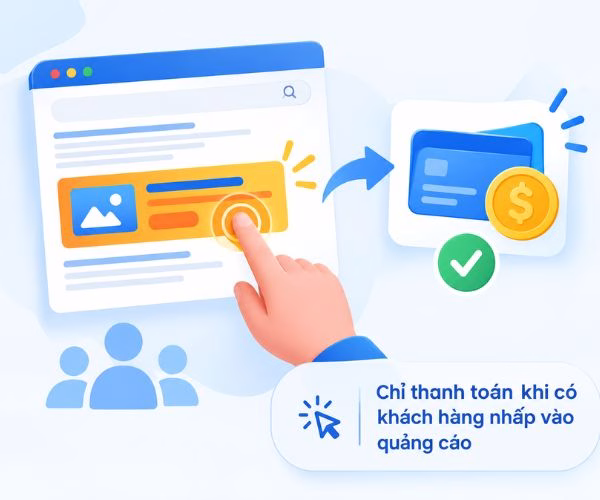 Chỉ thanh toán khi có khách hàng nhấp vào quảng cáo