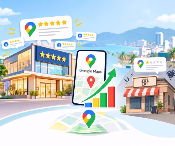 Các đối thủ lớn tại địa phương đang đẩy mạnh số lượng review 5 sao trên Google Maps
