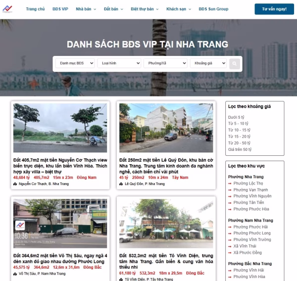 Trang tag sản phẩm của website Muanhanhatrang.com