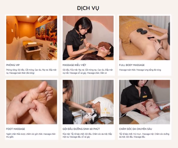 Không xây dựng trang riêng cho từng dịch vụ