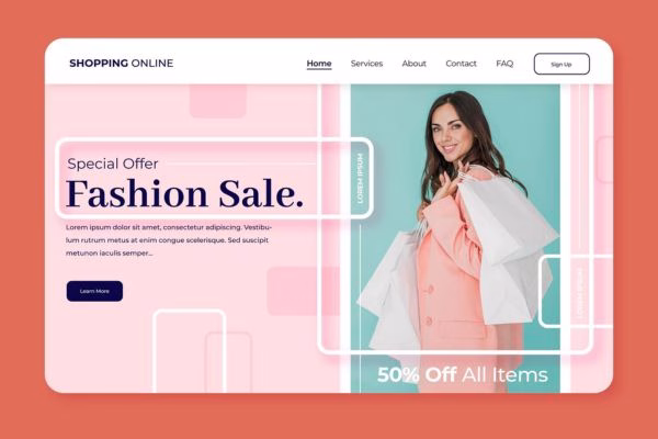 Mẫu landing page đẹp cho shop thời trang